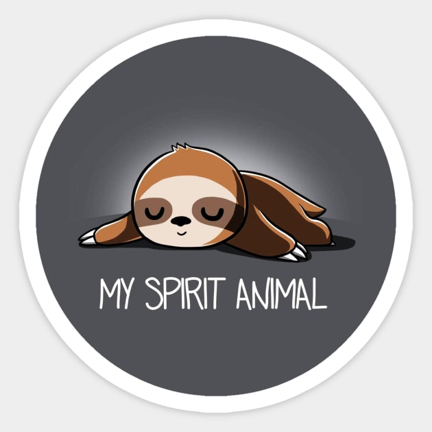 Cute Funny Sloth Lazy Animal Lover Quote Artwork Sticker by LazyMice